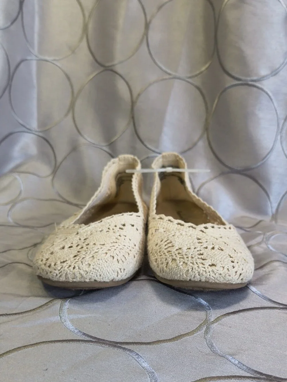 American Eagle Outfitters Crochet Ballet Flats - Cream AB